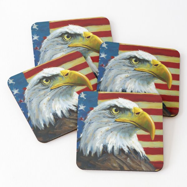 Item preview, Classic Bald Eagle Americana Art for Fourth of July Heritage Lovers designed and sold by WildStroke.