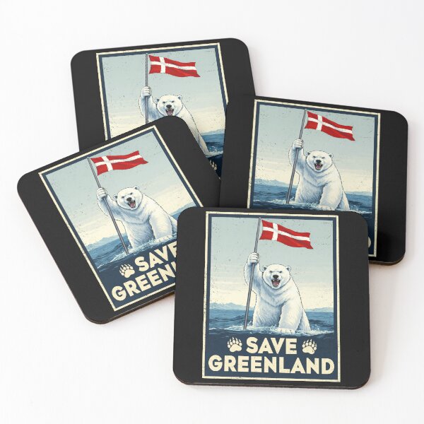 Item preview,  Save Greenland Flag Bear Kalaallit Greenlanders designed and sold by MackenzieBin.