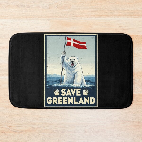Item preview,  Save Greenland Flag Bear Kalaallit Greenlanders designed and sold by MackenzieBin.