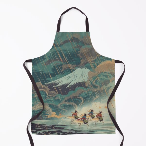 Item preview, Mystic Kitsune Rain: Japanese Ukiyo-e Mount Fuji Woodblock Art designed and sold by Vandy Fullam.