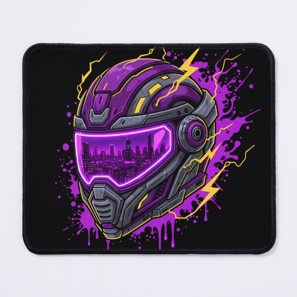 Item preview, Cyber Racing Helmet - Neon Lightning Art designed and sold by ImpactVibe.