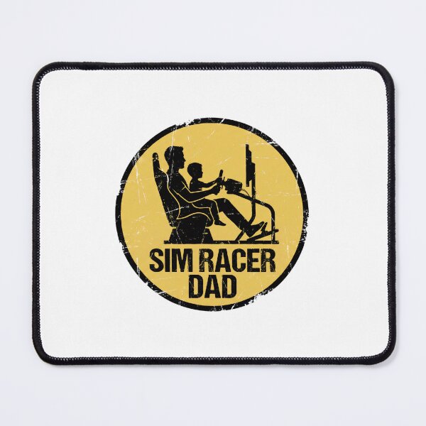 Item preview, Sim Racer Dad Father and Son Gaming Simulator Yellow Sign designed and sold by Fenay Designs.