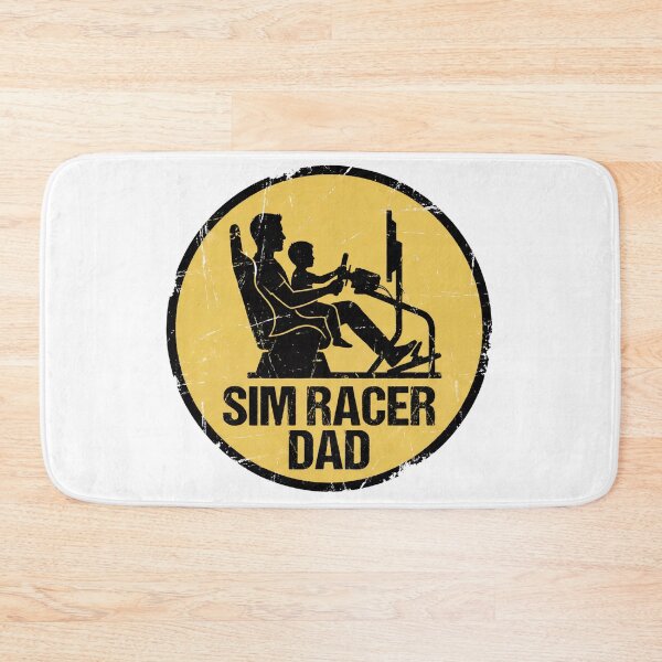 Item preview, Sim Racer Dad Father and Son Gaming Simulator Yellow Sign designed and sold by Fenay Designs.