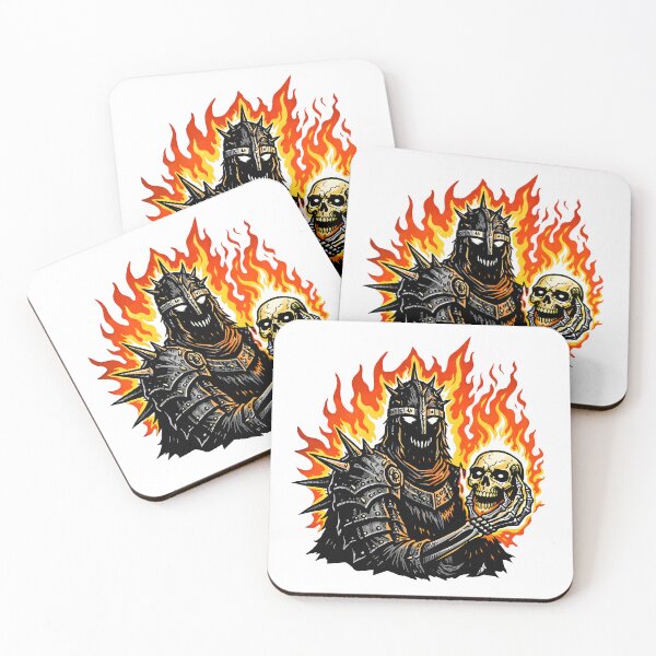 Item preview, Dark Knight of Fire – Flaming Skull Warrior Art designed and sold by Senkov.