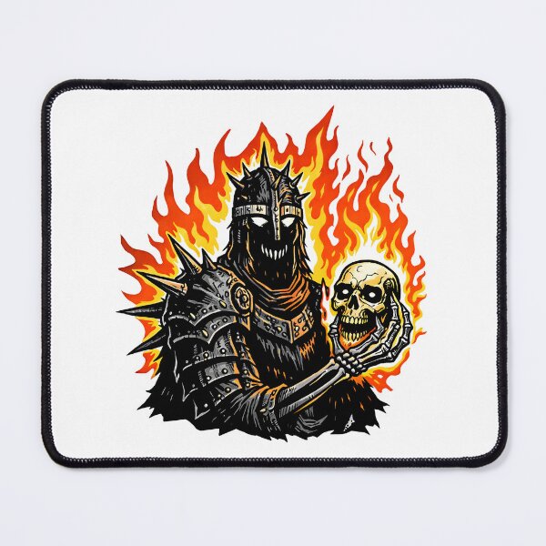 Item preview, Dark Knight of Fire – Flaming Skull Warrior Art designed and sold by Senkov.