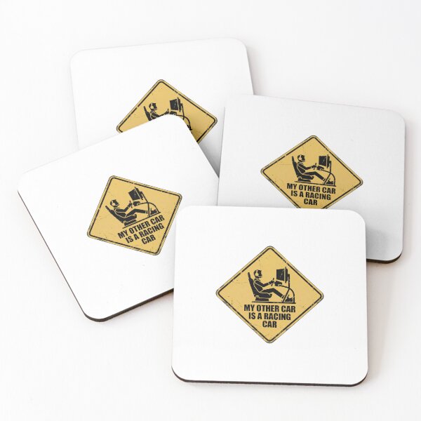 Item preview, My Other Car Is A Racing Car Yellow Caution Sign Gamer designed and sold by Fenay Designs.