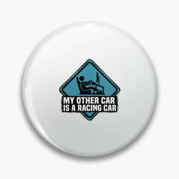 Item preview, My Other Car Is A Racing Car Blue Sign Gamer Humor designed and sold by Fenay Designs.