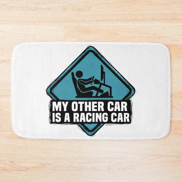 Item preview, My Other Car Is A Racing Car Blue Sign Gamer Humor designed and sold by Fenay Designs.