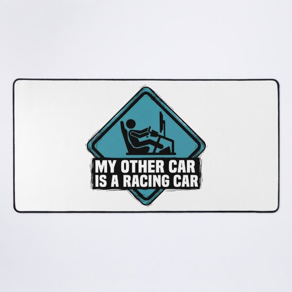 Item preview, My Other Car Is A Racing Car Blue Sign Gamer Humor designed and sold by Fenay Designs.