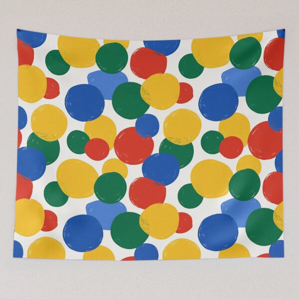 Item preview, Matisse Style Primary Color Brushstroke Circles designed and sold by Prismatect.