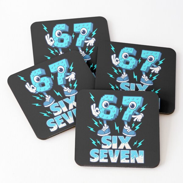 Item preview, Six Seven Funny Cartoon Numbers Cute Brainrot Kids Birthday Boys Gifts designed and sold by ArmyAbodo.