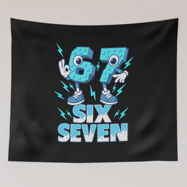 Item preview, Six Seven Funny Cartoon Numbers Cute Brainrot Kids Birthday Boys Gifts designed and sold by ArmyAbodo.