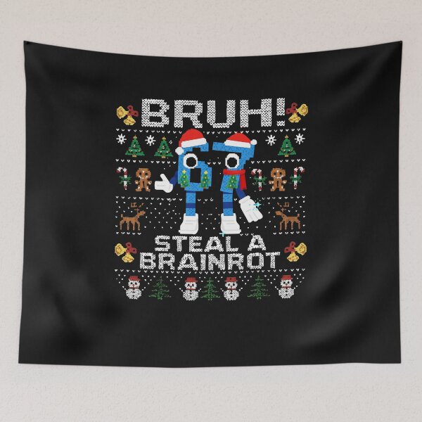 Item preview, Bruh Steal A Brainrot Funny Christmas Ugly Sweater Design Pixel Meme Brainrot Birthday Boys Gift For Boy Kids designed and sold by ArmyAbodo.
