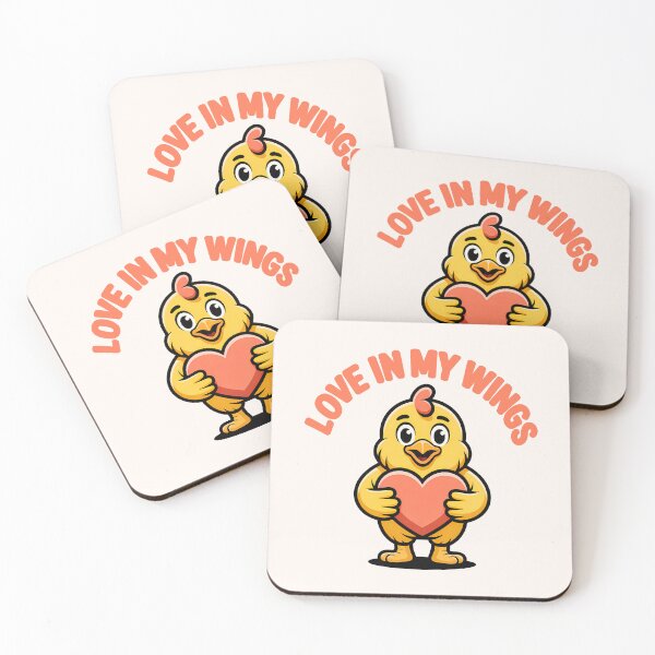 Item preview, Love in My Wings – Cute Baby Chicken Holding Heart Valentine Ilustration designed and sold by NaturEdeN.