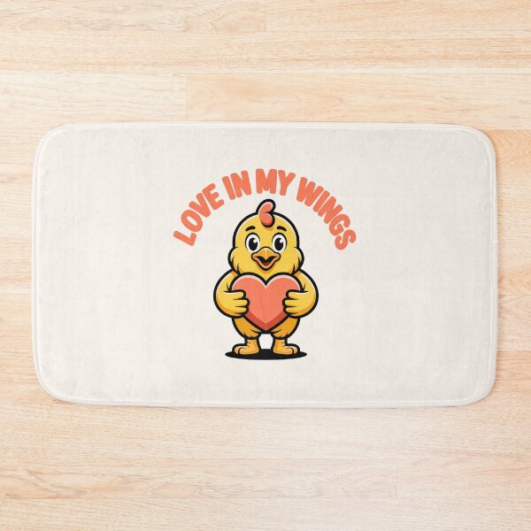 Item preview, Love in My Wings – Cute Baby Chicken Holding Heart Valentine Ilustration designed and sold by NaturEdeN.