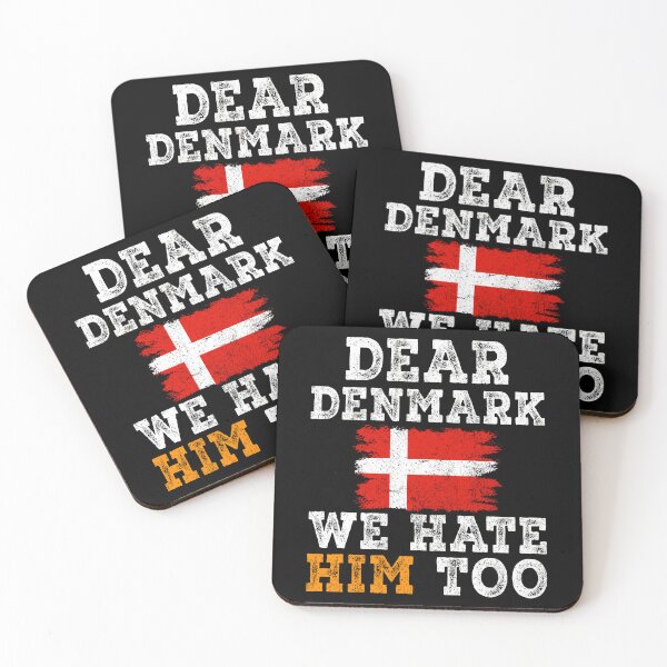Item preview, Dear Denmark We Hate Him Too – USA & Denmark Flags Funny Political Protest Design  designed and sold by MackenzieBin.