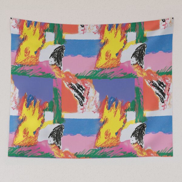 Item preview, Raw Colorful Abstract Oil Pastel Scratchy Pattern designed and sold by Prismatect.