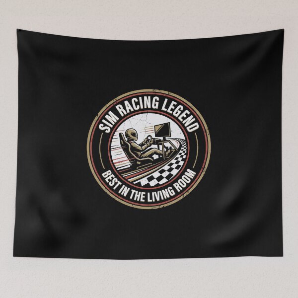 Item preview, Sim Racing Legend Best In The Living Room Funny Badge designed and sold by Fenay Designs.