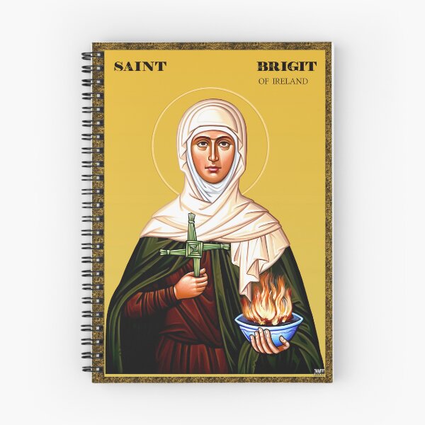 Item preview, St. Brigid of Ireland catholic icon new designed and sold by ikonesrb.