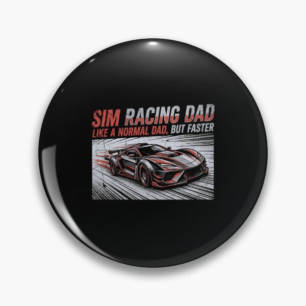 Artikelvorschau, Sim Racing Dad, aber schneller, moderner Supercar im Comic-Stil entworfen und verkauft von Fenay Designs.