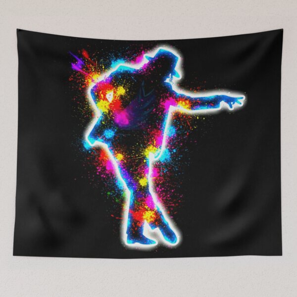 Item preview, Michael Jackson Neon Glow Dance King Splatter Art designed and sold by ExploreAura Studio.