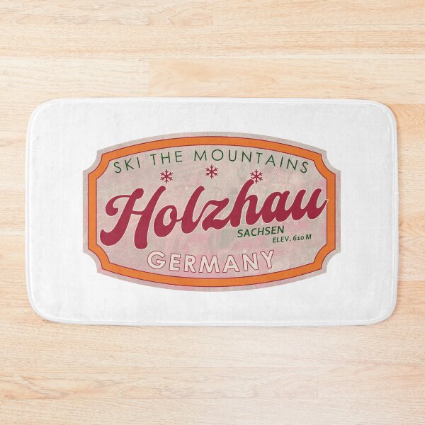 Item preview, Holzhau, Germany, Sachsen, Ski, textured skiing badge designed and sold by Wanderful-roads.
