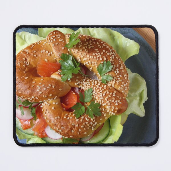 Item preview, Spelled sesame pretzel with smoked salmon trout designed and sold by SmoothBreeze7 | Liz Collet Photography.