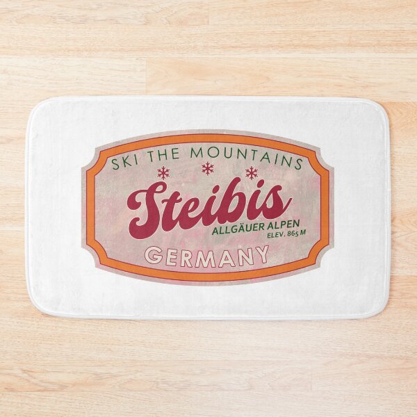 Artikelvorschau, Steibis, Deutschland, Allgäuer Alpen, Ski, strukturiertes Skiabzeichen entworfen und verkauft von Wanderful-roads.