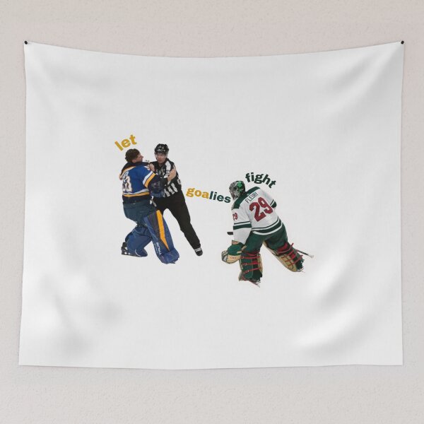 Item preview, Fleury vs Binnington - Let Goalies Fight designed and sold by pin3tree603.