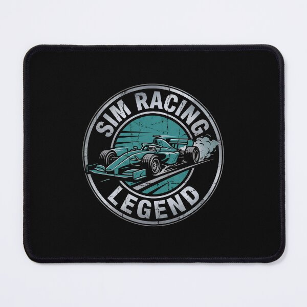 Item preview, Sim Racing Legend Teal Formula Car Distressed Badge designed and sold by Fenay Designs.