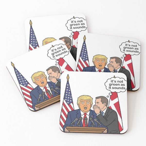 Item preview, “It’s Not Green As It Sounds” – Greenland Debate Cartoon designed and sold by Tamer ⭐⭐⭐⭐⭐.