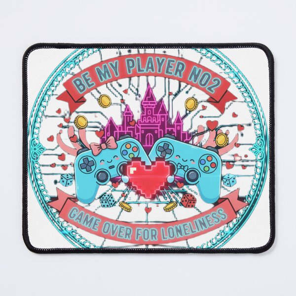 Item preview, Be My Player Two – Game Over for Loneliness | Cute Gaming Love Design designed and sold by Fun-and-joy.