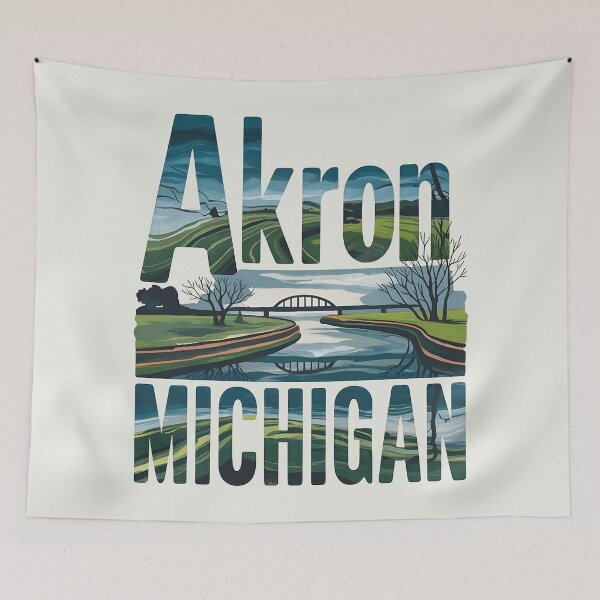 Item preview, Akron, Michigan, Akron MI, Akron Michigan designed and sold by MoMidoStore.