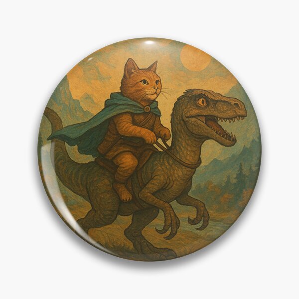Item preview, Mythical Cat Riding A Raptor designed and sold by Planetporridge.