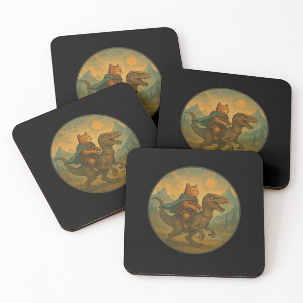 Item preview, Mythical Cat Riding A Raptor designed and sold by Planetporridge.