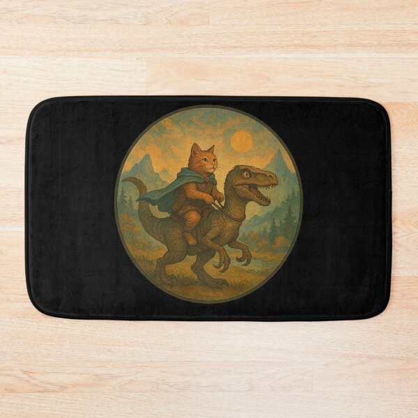 Item preview, Mythical Cat Riding A Raptor designed and sold by Planetporridge.