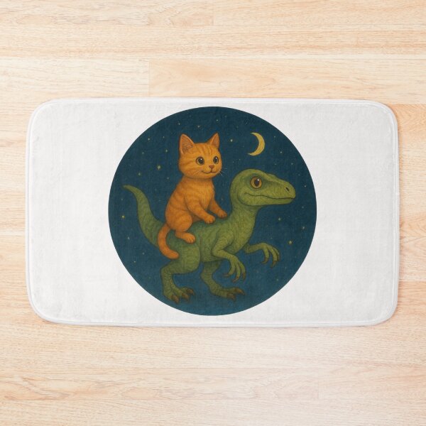 Item preview, Cool Cat Riding A Raptor designed and sold by Planetporridge.