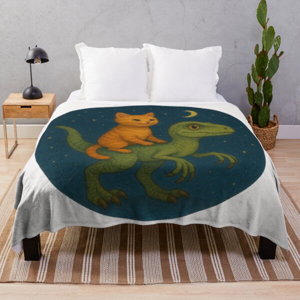 Item preview, Cool Cat Riding A Raptor designed and sold by Planetporridge.