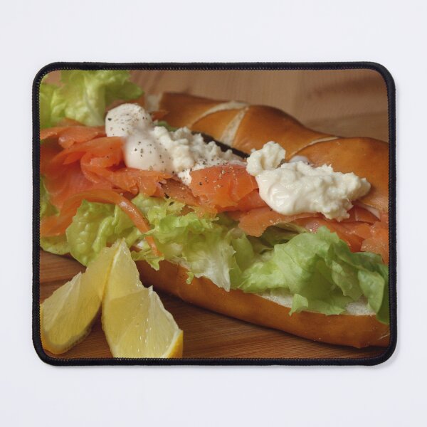 Item preview, Smoked salmon trout on pretzel bar with horseradish designed and sold by SmoothBreeze7 | Liz Collet Photography.