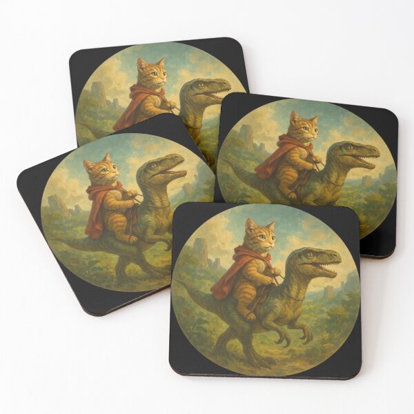 Item preview, Cat Riding A Raptor designed and sold by Planetporridge.