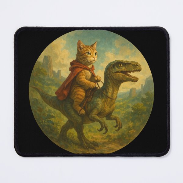 Item preview, Cat Riding A Raptor designed and sold by Planetporridge.