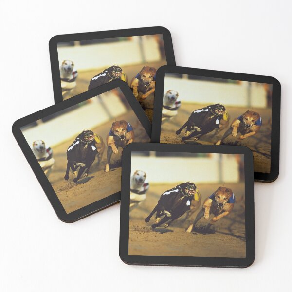 Item preview, Vintage Dog Racing Photo | Retro Greyhound Racing Art | Classic Canine Decor designed and sold by Otaku Style.