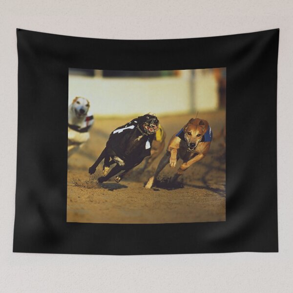 Item preview, Vintage Dog Racing Photo | Retro Greyhound Racing Art | Classic Canine Decor designed and sold by Otaku Style.