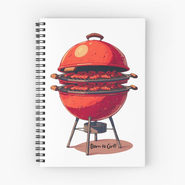 Item preview, Born to Grill - Vintage Red BBQ Kettle Art designed and sold by RDproject.