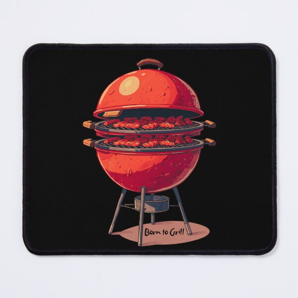 Item preview, Born to Grill - Vintage Red BBQ Kettle Art designed and sold by RDproject.