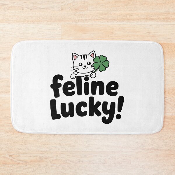 Item preview, Feline Lucky! Cute Cat Pun designed and sold by PMCreative.