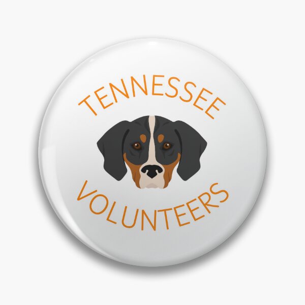 Item preview, Tennessee Volunteers Dog Button Pin | UT Orange Mascot-Style Pin designed and sold by designsbykaym.