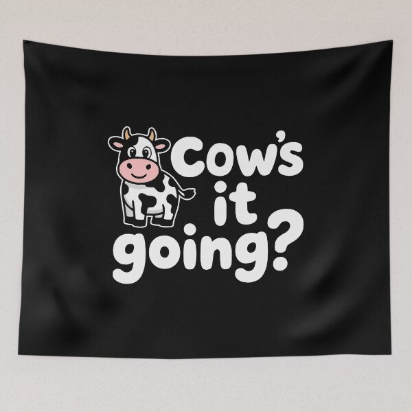 Item preview, Cow's It Going! Cute Cow Puns designed and sold by PMCreative.