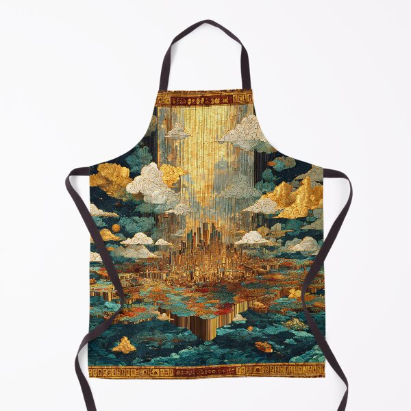 Item preview, The Golden City of Hyperborea | Visionary Lost Civilization Art designed and sold by Stoneflower-Art.