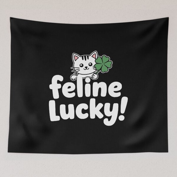 Item preview, Feline Lucky! Cute Cat Puns designed and sold by PMCreative.